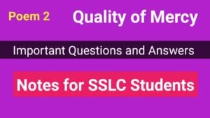 Quality of Mercy (Questions and Answers)