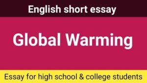 Essay on Global warming