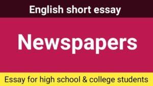 Essay on Newspaper