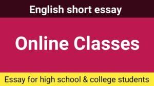 Essay on Online classes