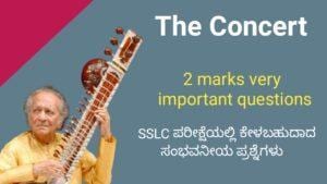 The Concert lesson 2 marks question and answer