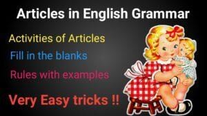 Articles in English grammar