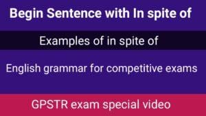 Begin sentence with in spite of