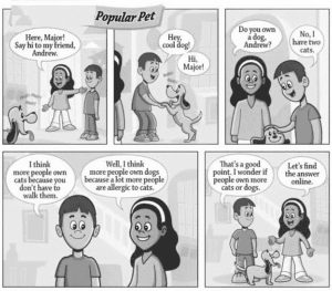 comic strip and read the dialogues