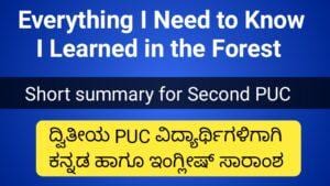 Everything I Need to Know I Learned in the Forest summary