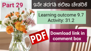 Kalika Chetarike activity 29 for 9th class