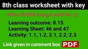 Kalika Chetarike activity 33 for 8th class