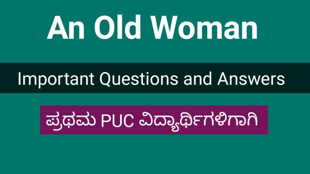 An Old Woman question and answer 
