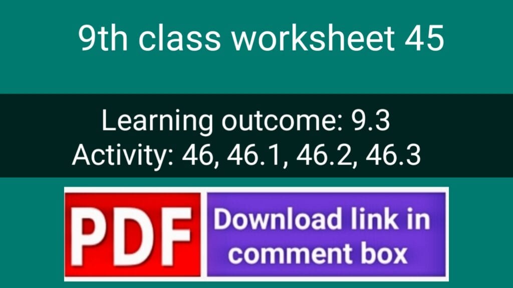 Kalika Chetarike activity 45 for 9th class