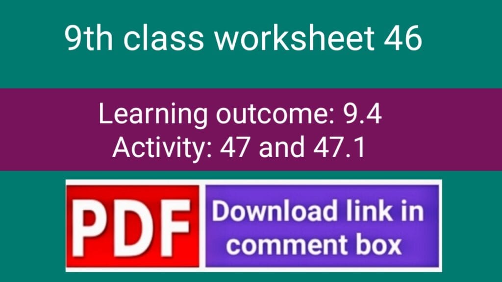 Kalika Chetarike activity 46 for 9th class 