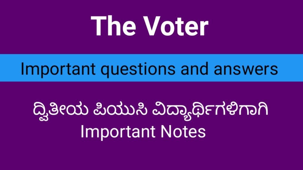 The Voter question and answer