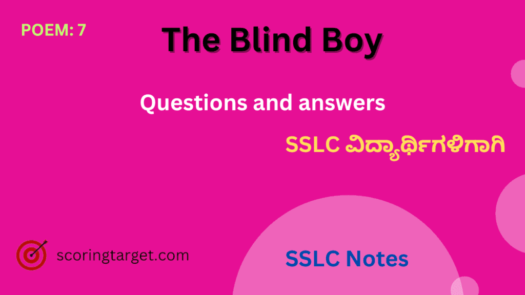 The Blind Boy questions and answers