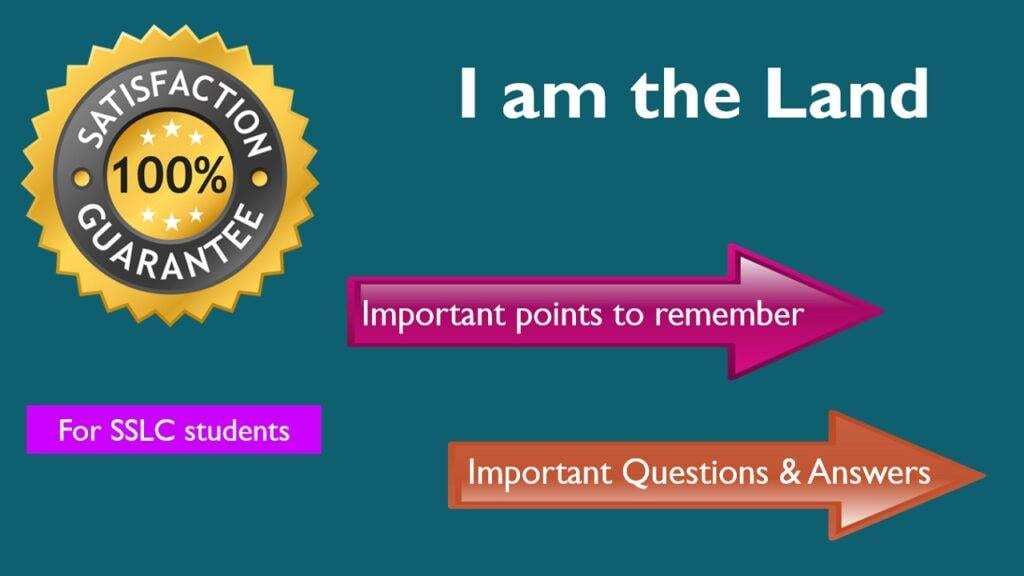I am the Land important points