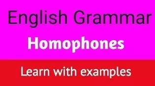 Quiz on homophone