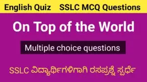 Quiz on On Top of the World