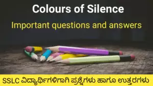 Colours of Silence question and answer