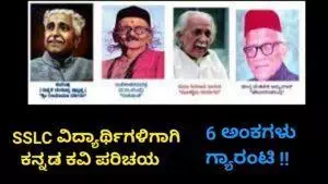 Kannada Kavi parichaya for SSLC