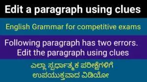 Edit a paragraph using clues