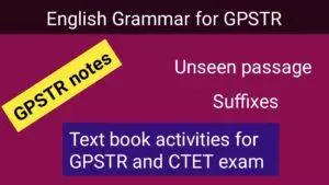 GPSTR English notes