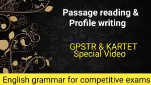 Passage reading and profile writing