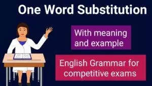 One word substitution
