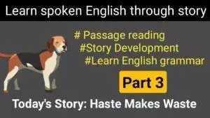 Spoken English through story part 3