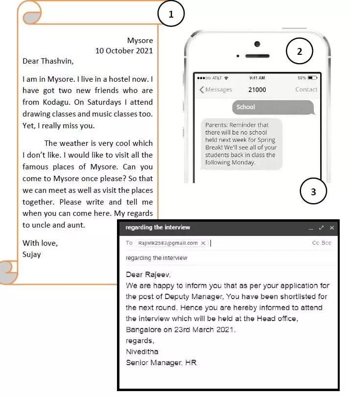 MESSAGE WRITING AND EMAIL WRITING