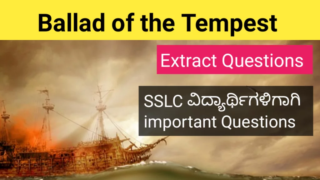 Ballad of the Tempest extract questions