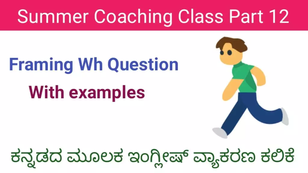 Framing Wh Question examples with answers