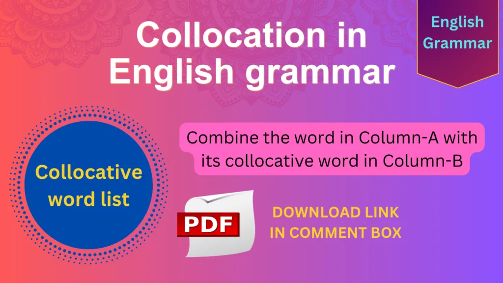 Collocation in English grammar